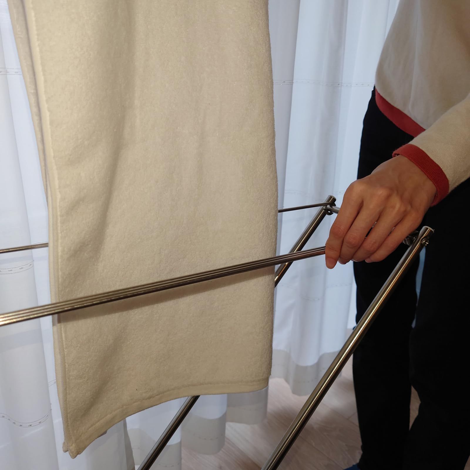 大木製作所 Ohki 洗濯物干し バスタオル特化 折りたたみ式 1段 74.5×21×高さ71.5cm コンパクト収納 スリムバスタオルハンガー 00817-8 SKLAD-KIRPICHA_RU