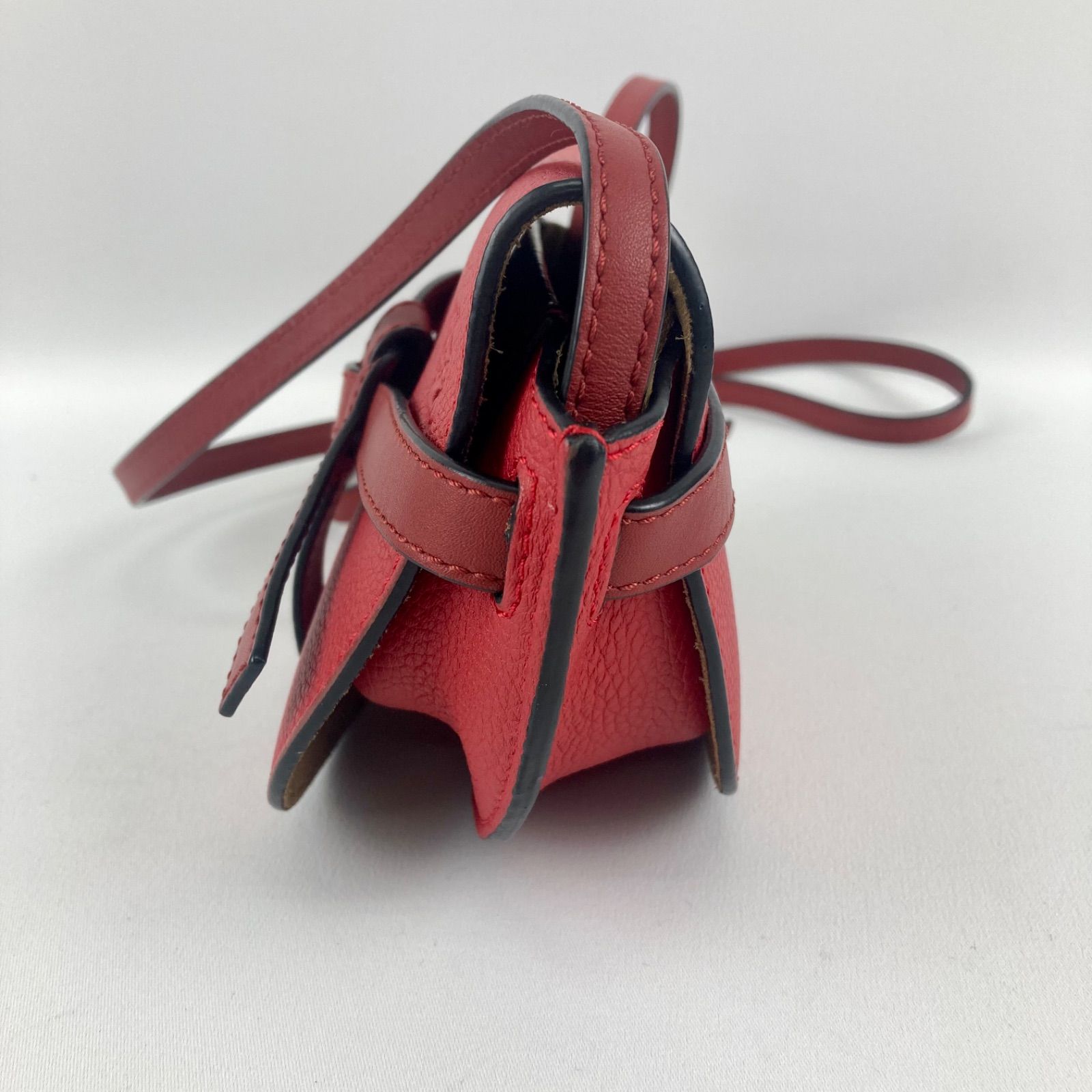 新品！LOEWE ロエベミニゲートレッドミニレザーショルダーバッグ