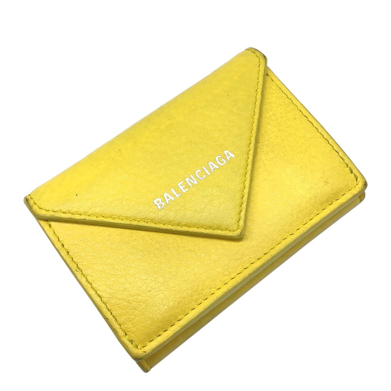 BALENCIAGA バレンシアガ ペーパーミニウォレット 391446 イエロー 3 