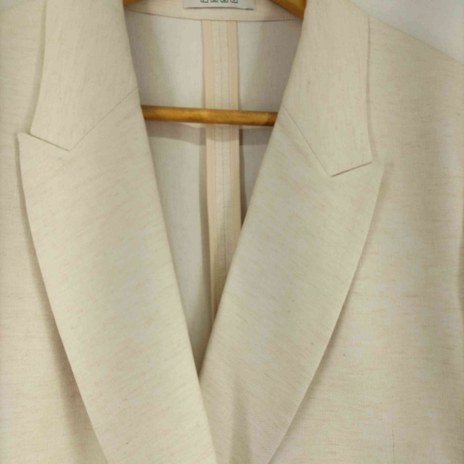 PLSTプラステ　リネンブランドダブルジャケット　ベージュ　L PLST(プラステ)公式 | リネンブレンドダブルジャケット