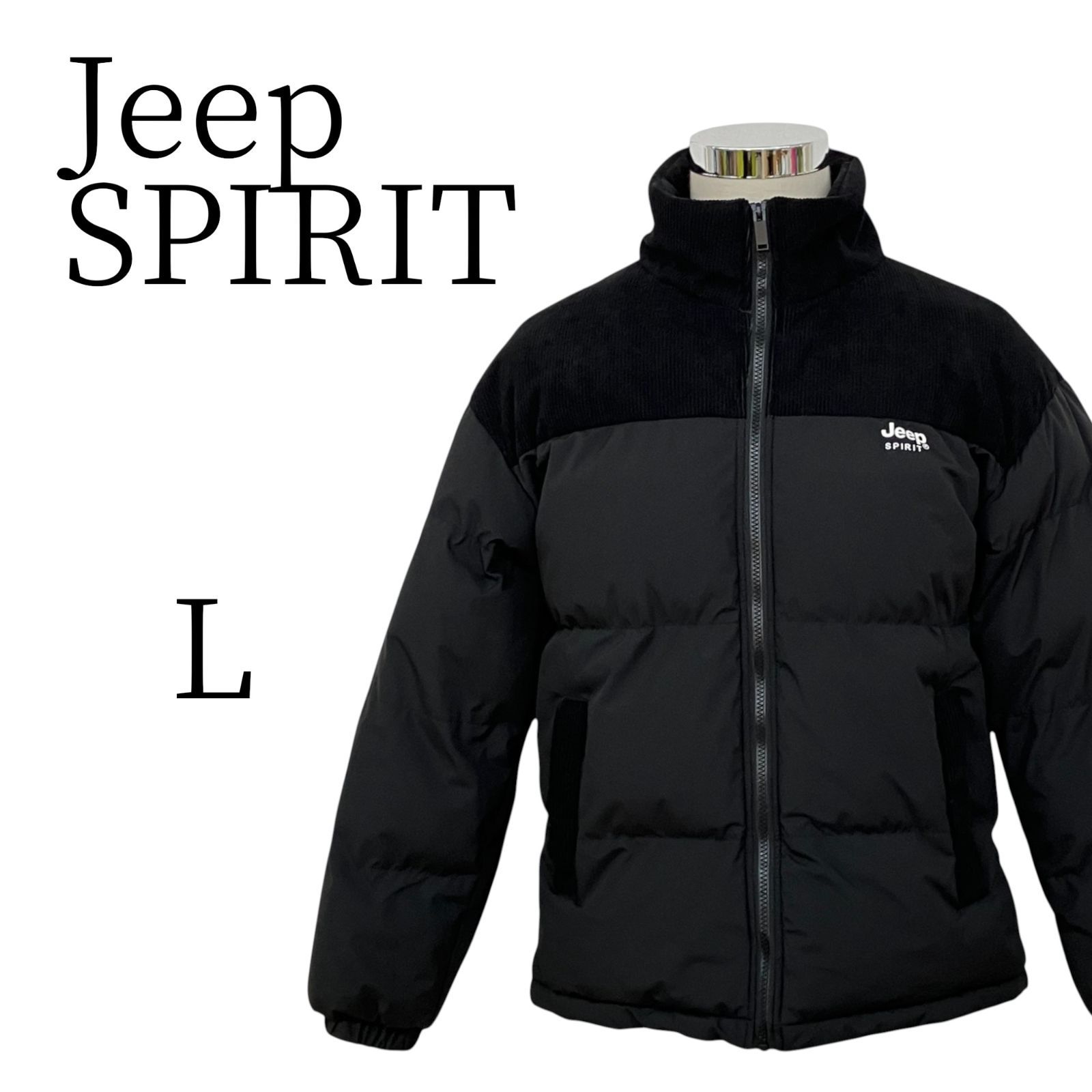 ☆美品 Jeep SPIRIT ジープスピリット 黒 ジャンパー・ブルゾン L 