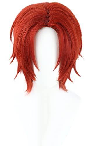A コスプレウィッグ ワンピース シャンクス ウィンレッド 耐熱 ウィッグ かつら wig (A)