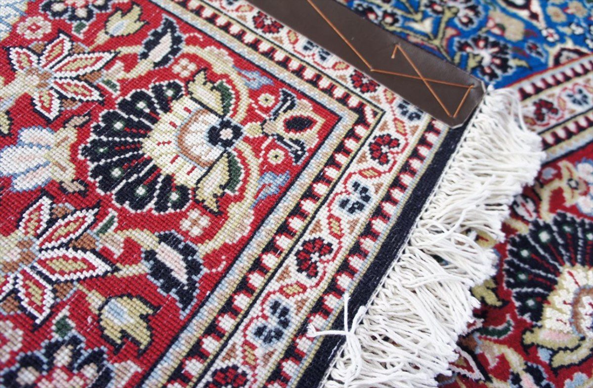 ペルシャ絨毯 カシャン産 220×140cm 黒色 糸杉柄 メフラブ 伝統 PS8281 MARWIL-DEMENAGEMENTS_CH