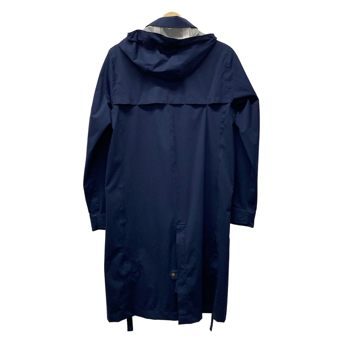 AIGLE エーグル コート サイズM レディース - ネイビー 長袖 ジップアップ フード取り外し可 ロング丈 春 秋