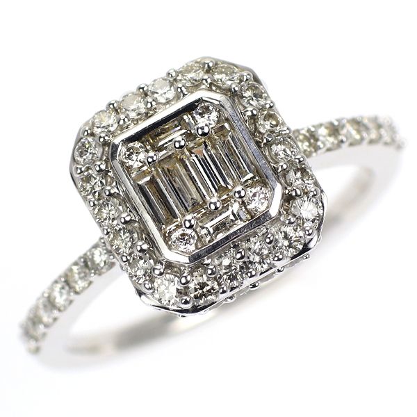 K18WG ダイヤモンド リング 0.870ct - メルカリ