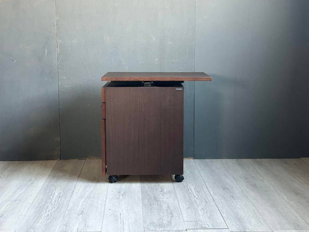 まりニャンのママ様　カリモク テーブル(SS4439)　ボナシェルタワゴン　YZ カリモク テーブル(SS4439) 袖机 セット販売 ボナシェルタワゴン YZ