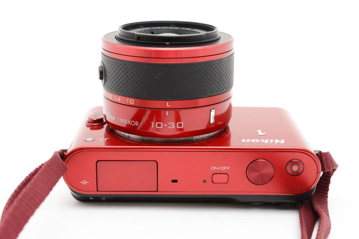 ☆バッテリーなし良品☆ ニコン NIKON 1 J1 ボディ レッド + レンズ 1 