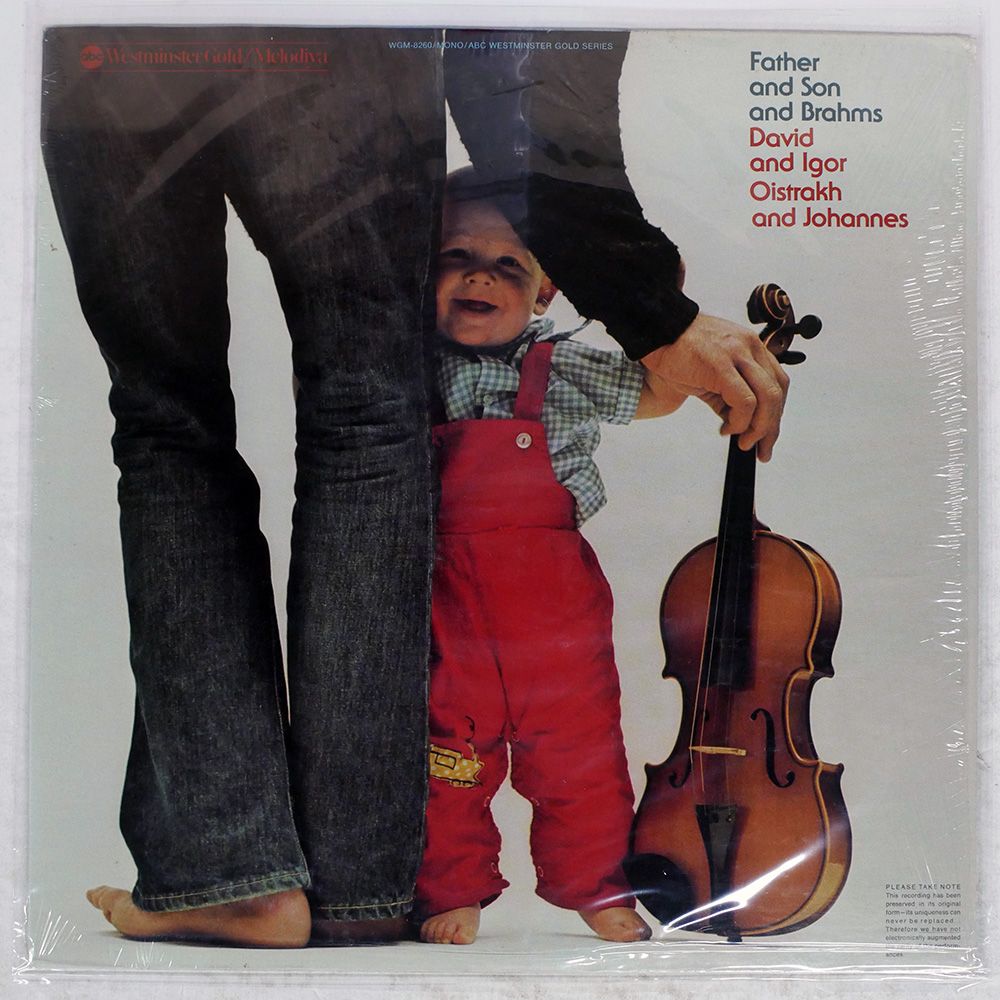 米 US盤 オイストラフ/FATHER AND SON AND BRAHMS/WESTMINSTER