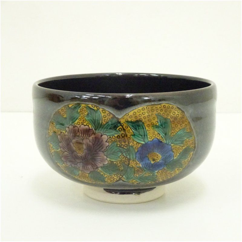 逢絢亭】茶道具 蓋置 京焼 仁清 鉄仙の図 御室窯 共