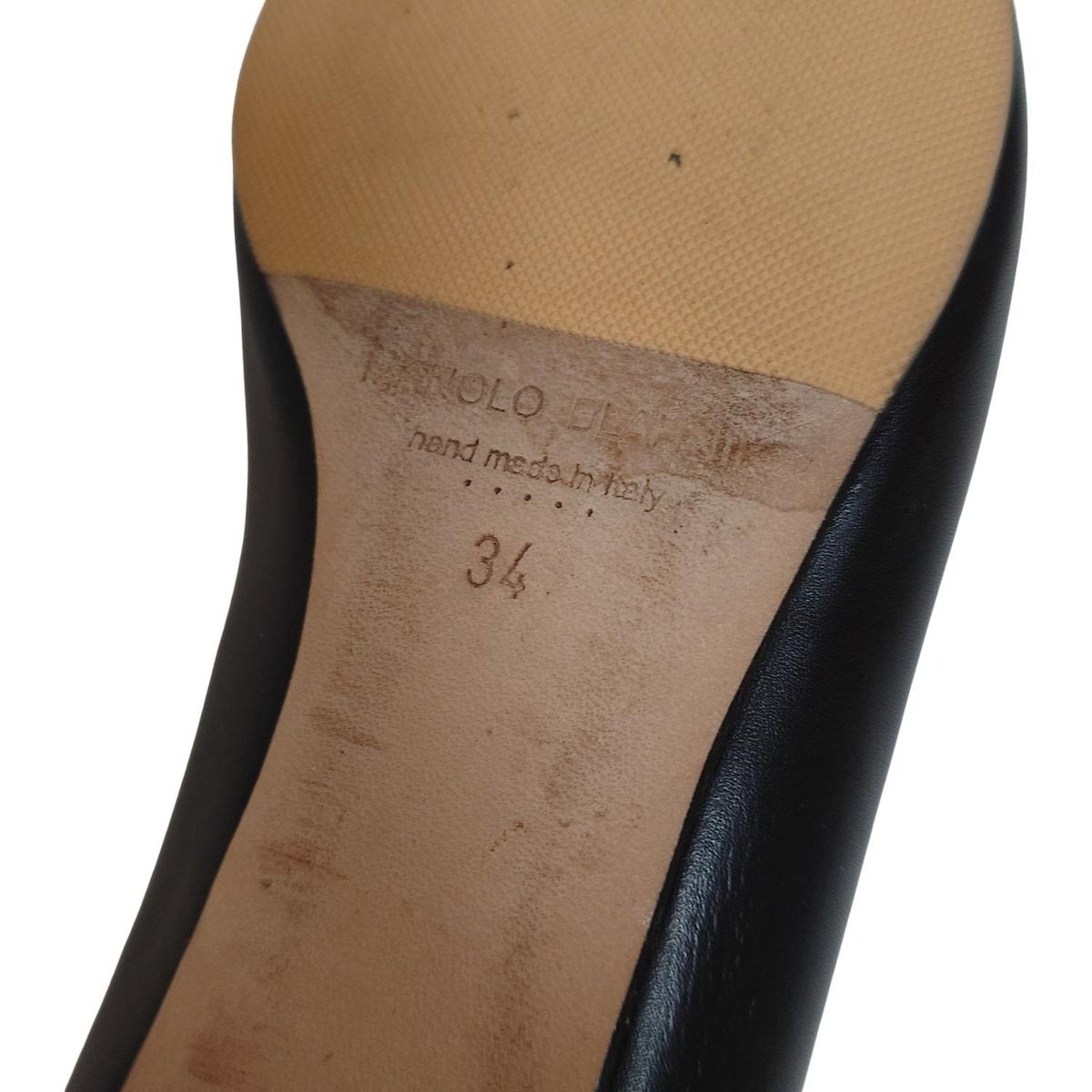 MANOLO BLAHNIK(マノロブラニク) フラットシューズ 34 レディース - 黒  