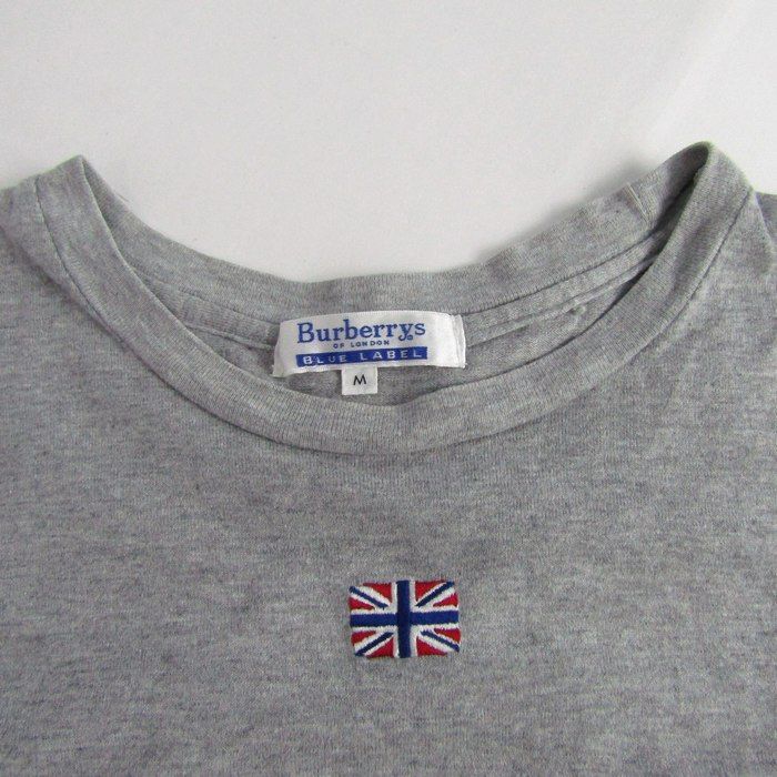 バーバリーズブルーレベル 半袖Ｔシャツ クルーネック トップス レディース Mサイズ グレー系 Burberrys BLUE LABEL バーバリーズブルーレベル 半袖Tシャツ クルーネック トップス