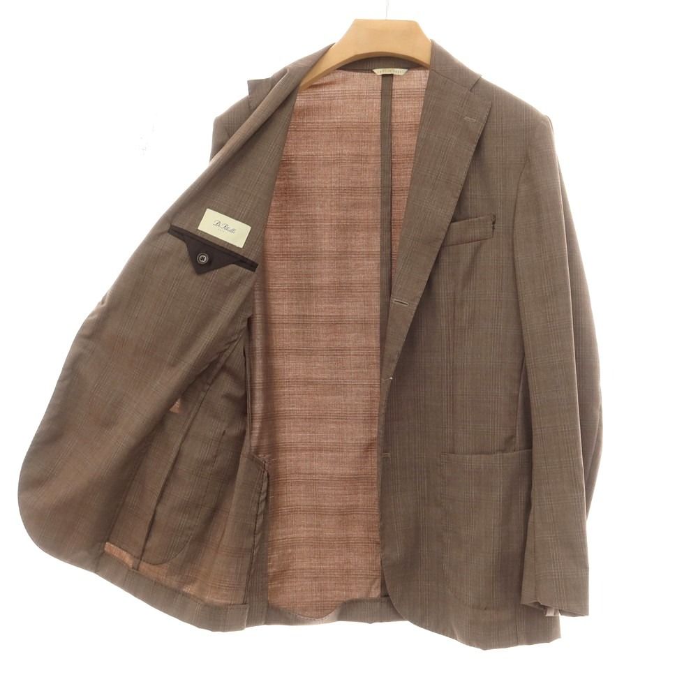 中古】デペトリロ DE PETRILLO ウール 3つボタンスーツ ブラウン
