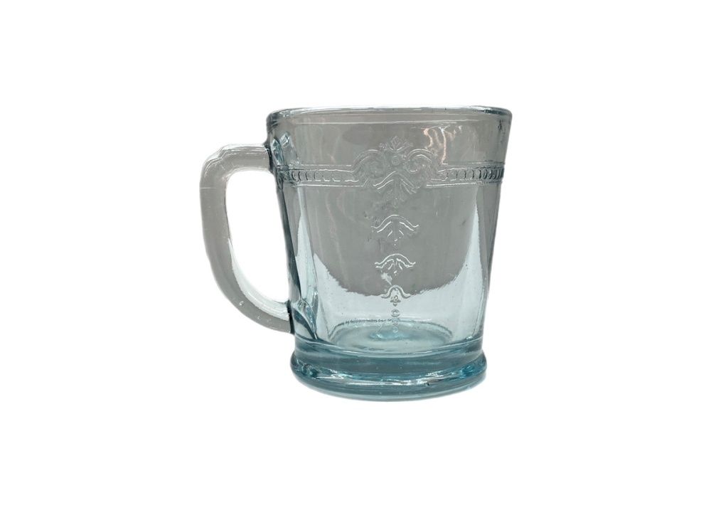  ファイアーキング Fire-King 40 s Philbe Mug フィルビー マグ サファイアブルー Dハンドル 無刻印 耐熱 加工 マグカップ 青 その他 総柄 ブルー 104 Z-15 コップ グラス コップ グラス 酒器