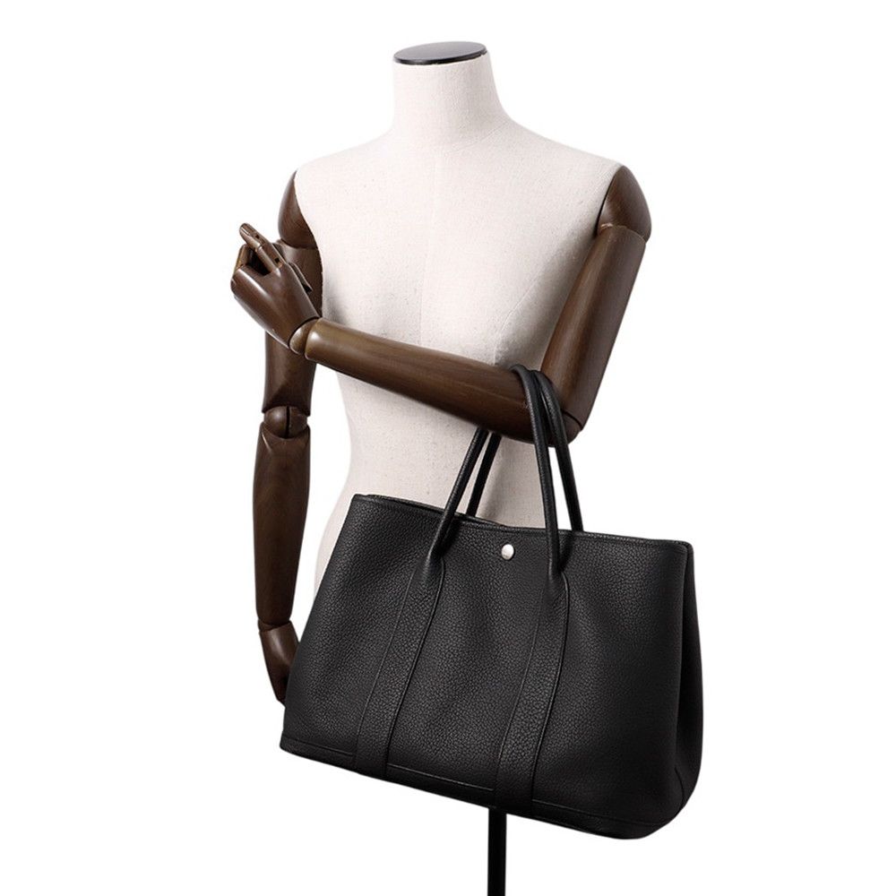 エルメス トートバッグ ガーデンパーティPM ブラック/シルバー金具