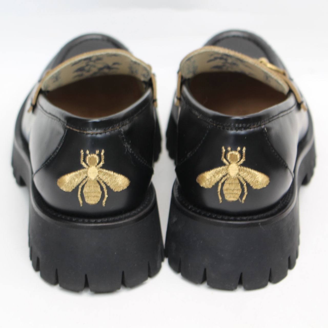 IS238)【美品】グッチ ホースビット ローファー ブラック ビー Bee 蜂