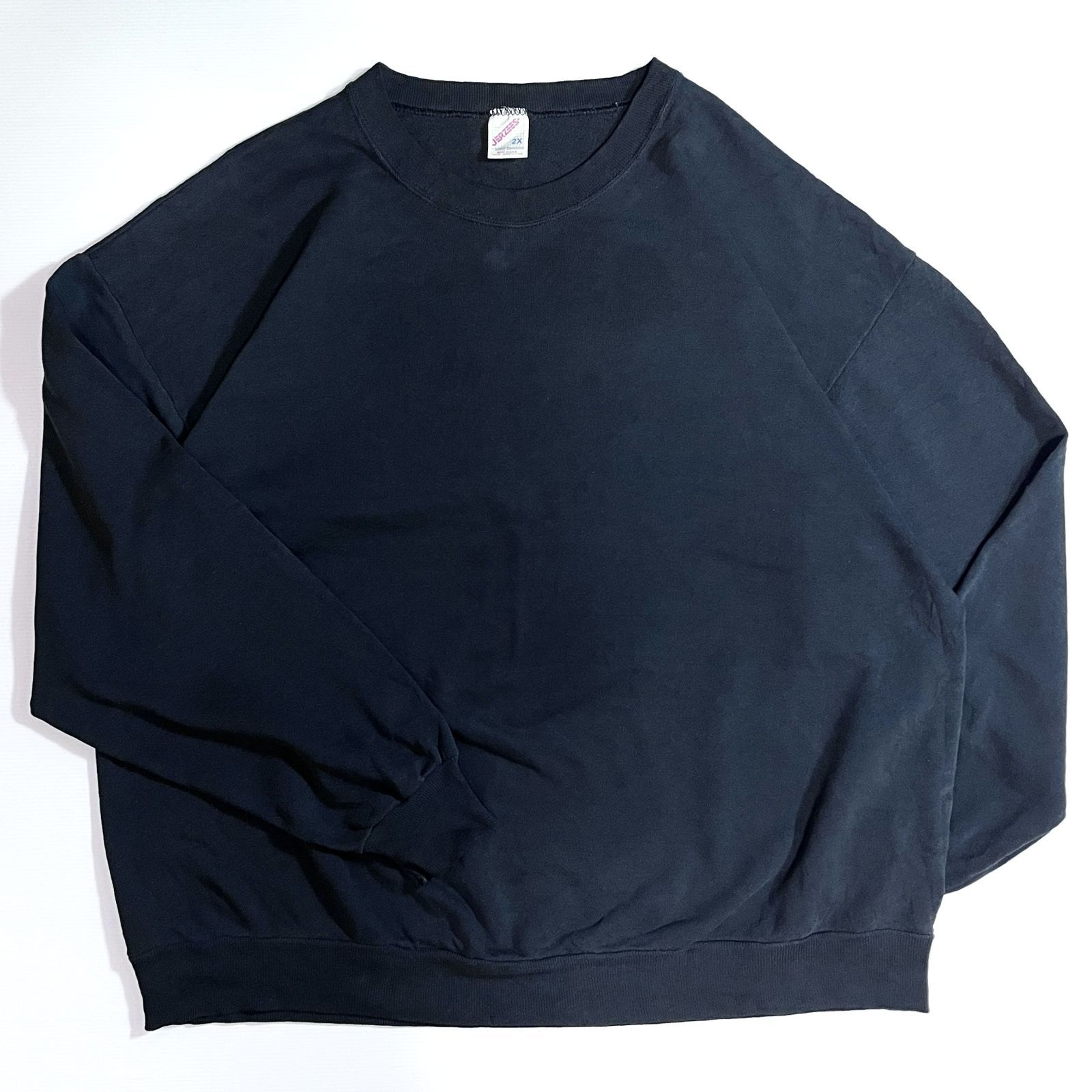 USA製 80s JERZEES ジャージーズ 2XL XXL ブラック 黒 BLACK 