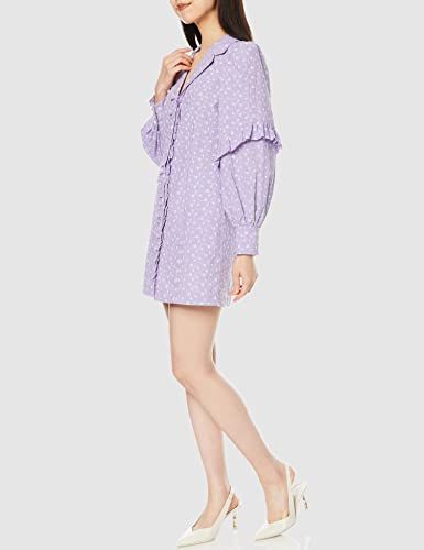 ギンガム刺繍ミニワンピース