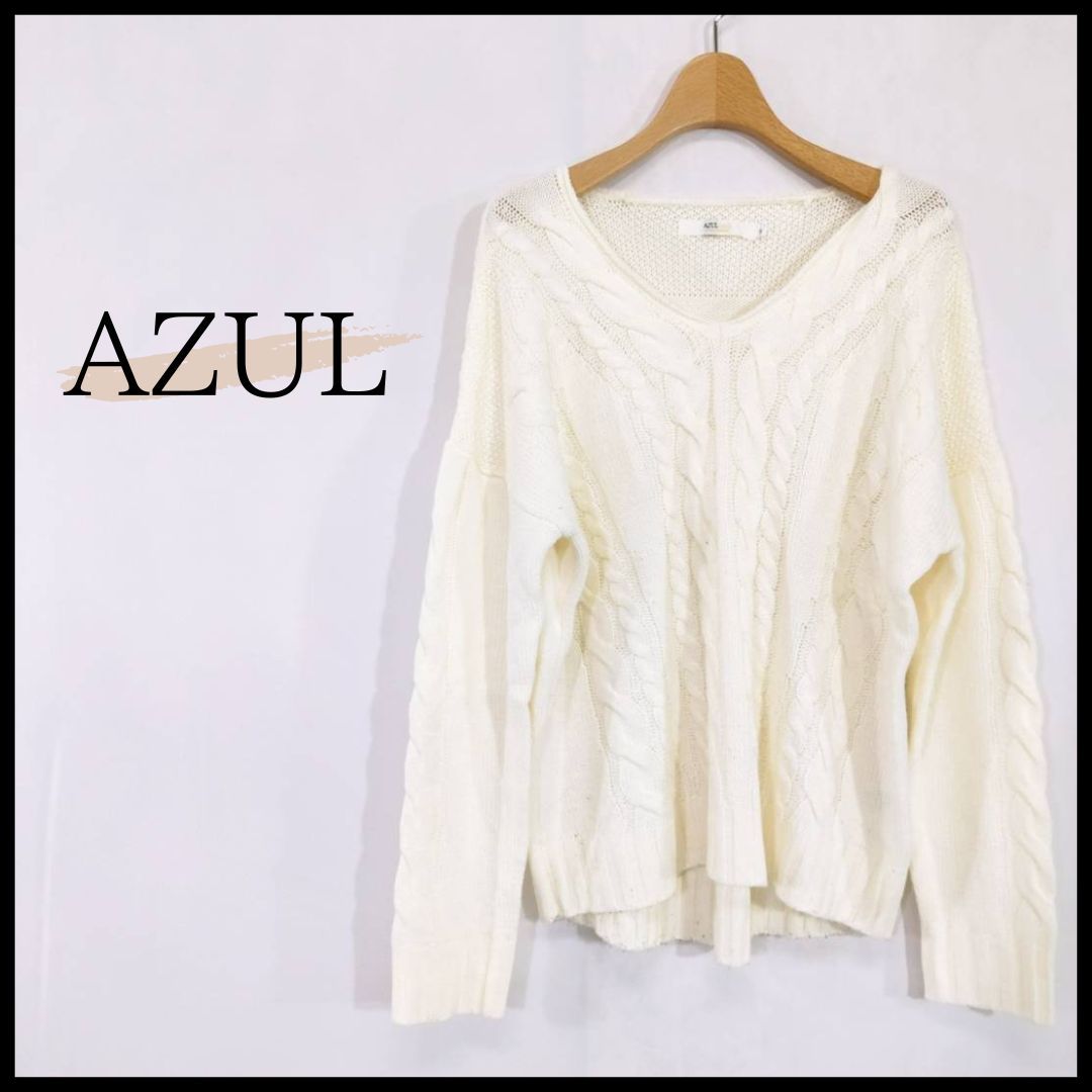 AZUL by moussy Ｖネック 薄手ニット Sサイズ - ニット