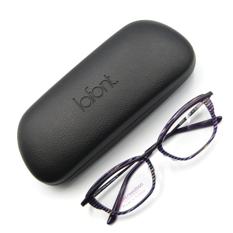 Lafont ラフォン メガネフレーム ROSITA フランス製 ロジータ メタルブロウ ウェリントン コンビ 7049 パープル61003050