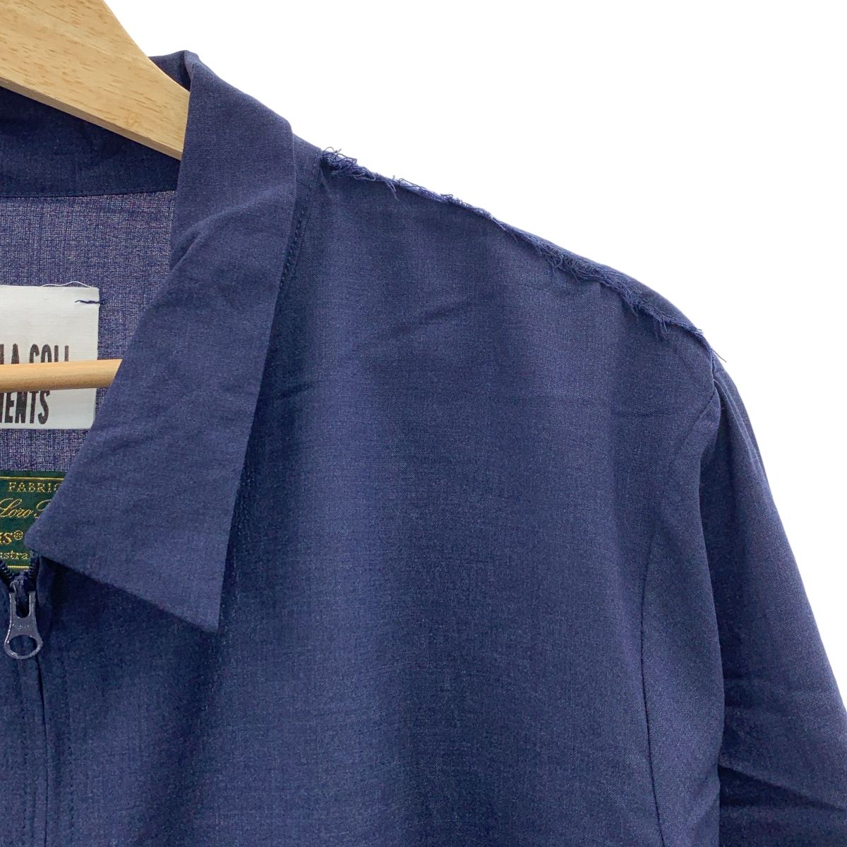 GABRIELA COLL GARMENTS ガブリエラコールガーメンツ 2025SS No.273 Loro Piana Zip Shirt ロロピアーナ ジップシャツ 2 ネイビー メンズ