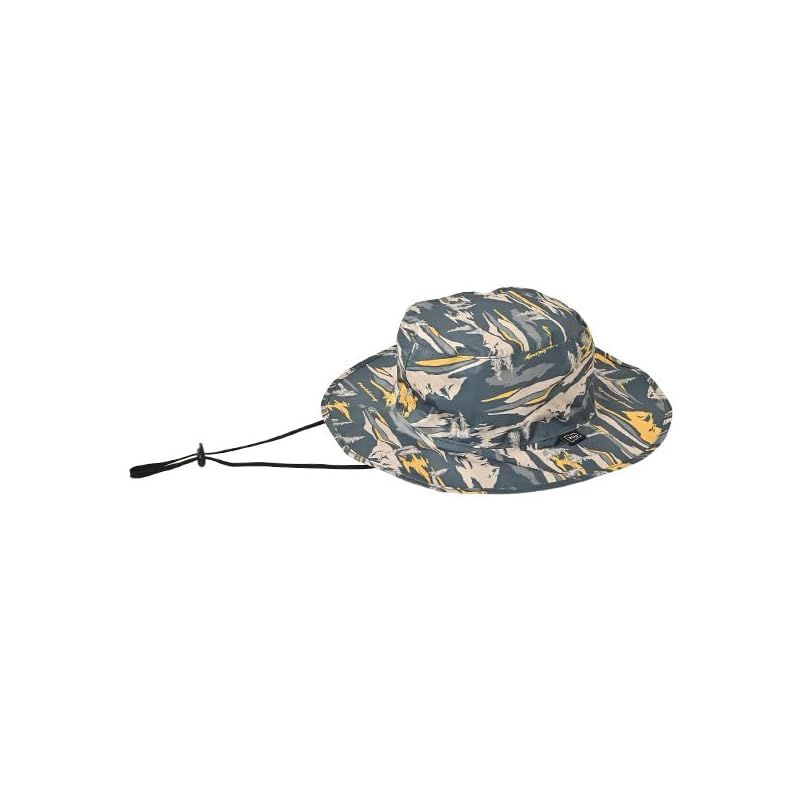 KiU キウ UVu0026RAIN パッカブルサファリハット UVu0026RAIN PACKABLE SAFARI HAT 撥水 UVカット90%以上 パッカブル 裏面メッシュ ドローコード付きあご紐 黒 タイダイ カラフル ペイント 白 黄色 チェック 