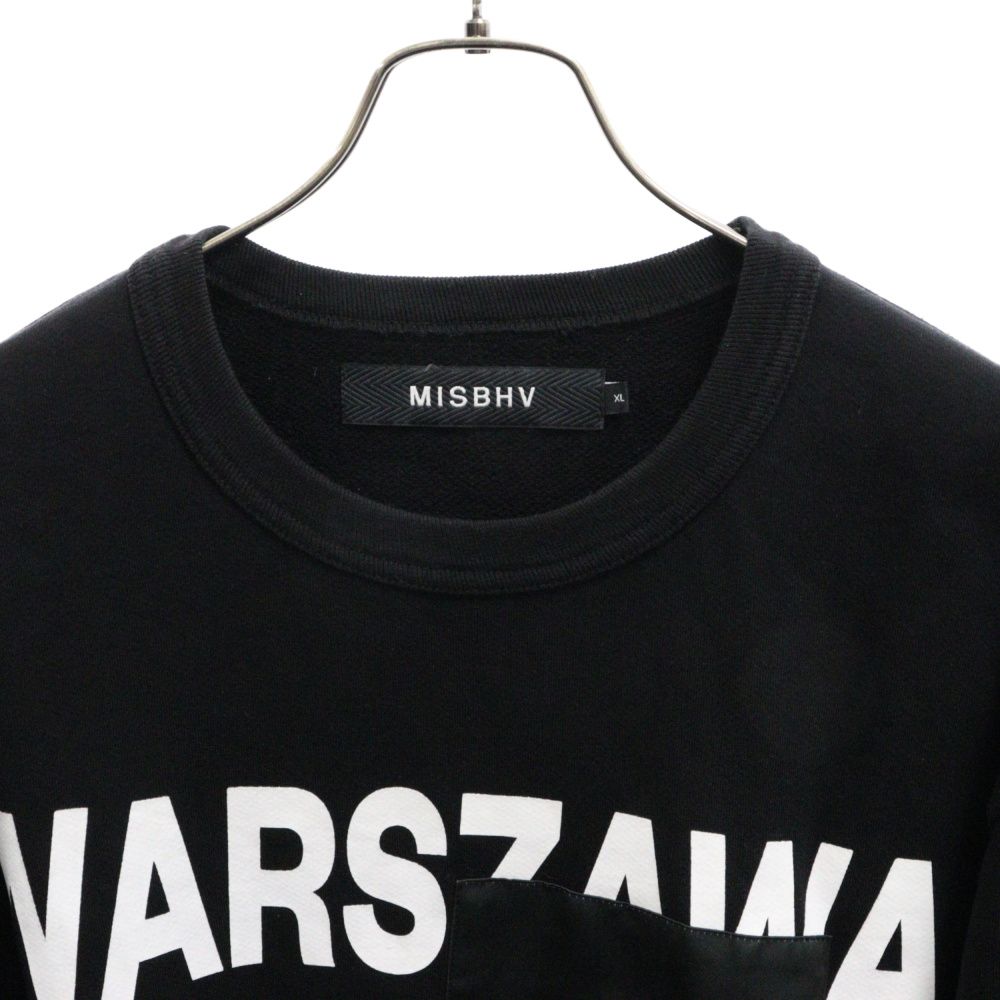 MISBHV (ミスビヘイブ) WARSZAWA フロントロゴ スウェットクルーネック 