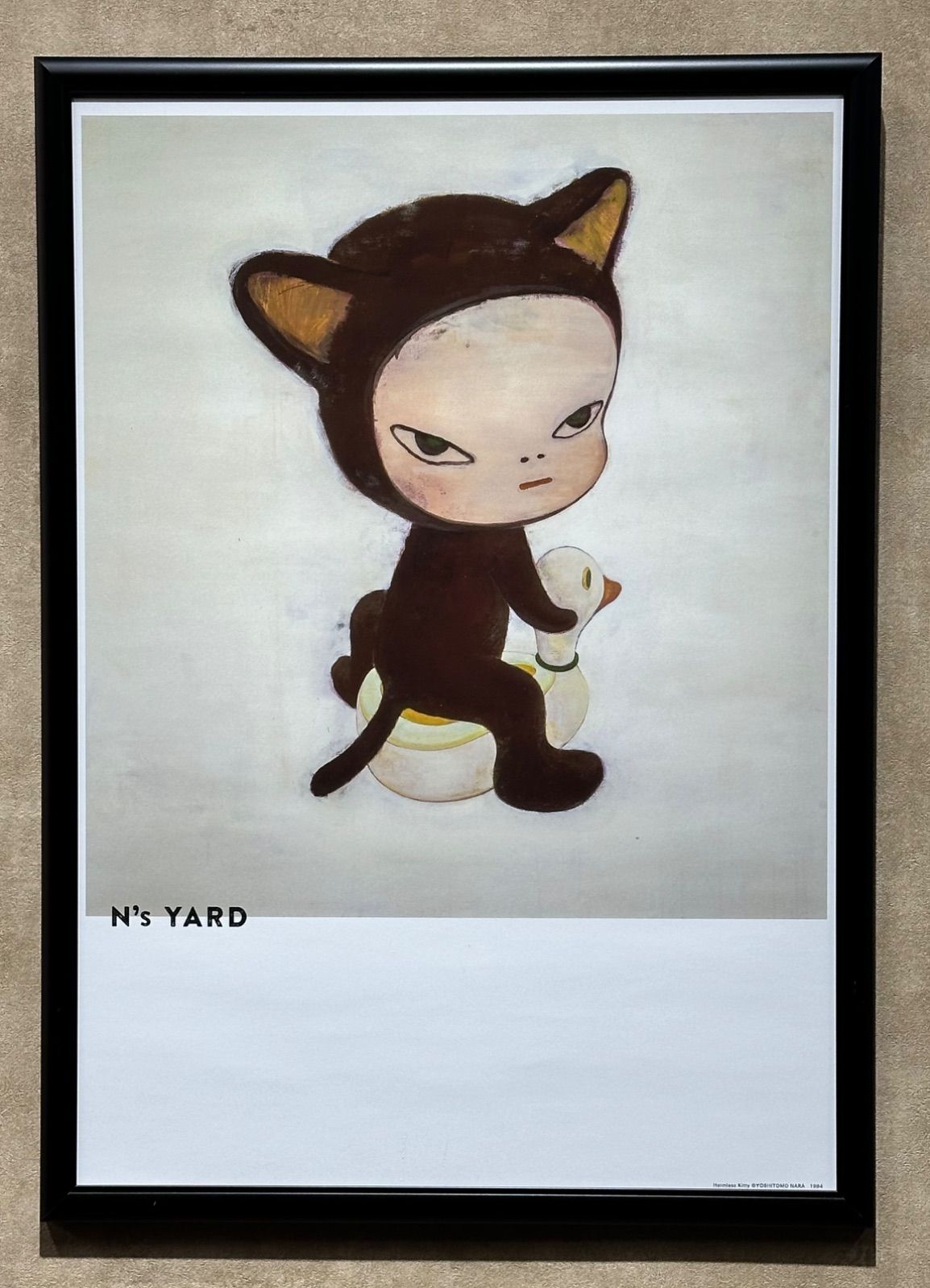 奈良美智「Harmless Kitty」オフセットポスター 額装品 Yoshitomo Nara