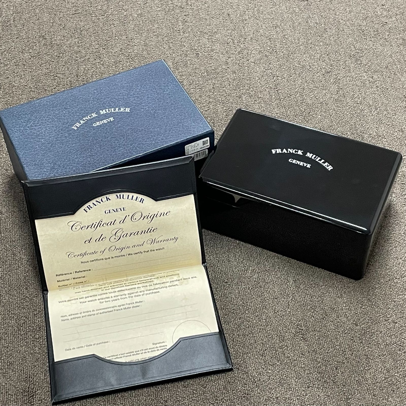 FRANCK MULLER 箱 保証書ケース FRANCK MULLER 保証書・箱付き