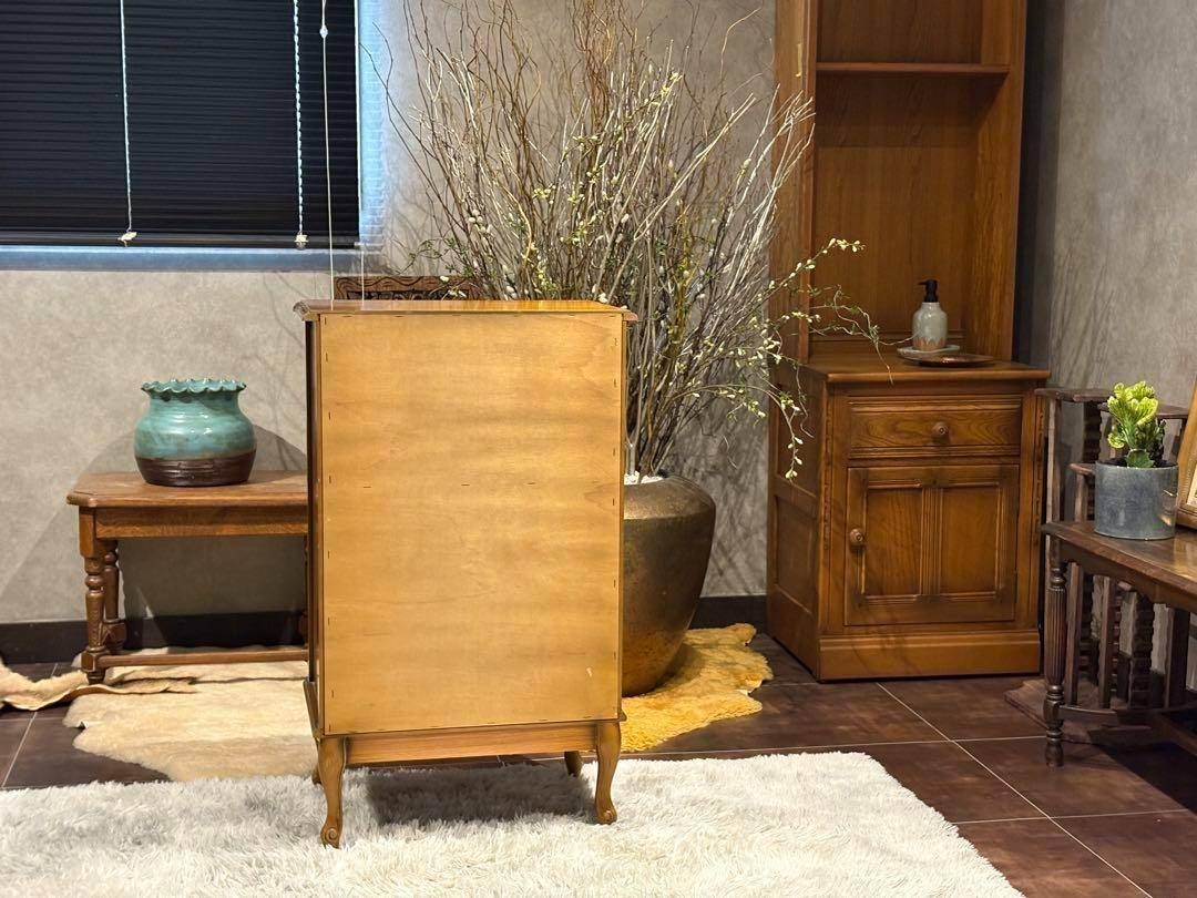 大正時代家具 木製 紅葉型 茶箪笥 サイドボード 飾り棚 ガラス扉 レトロ古家具 大正時代家具 木製 紅葉型 茶箪笥 サイドボード 飾り棚 ガラス扉