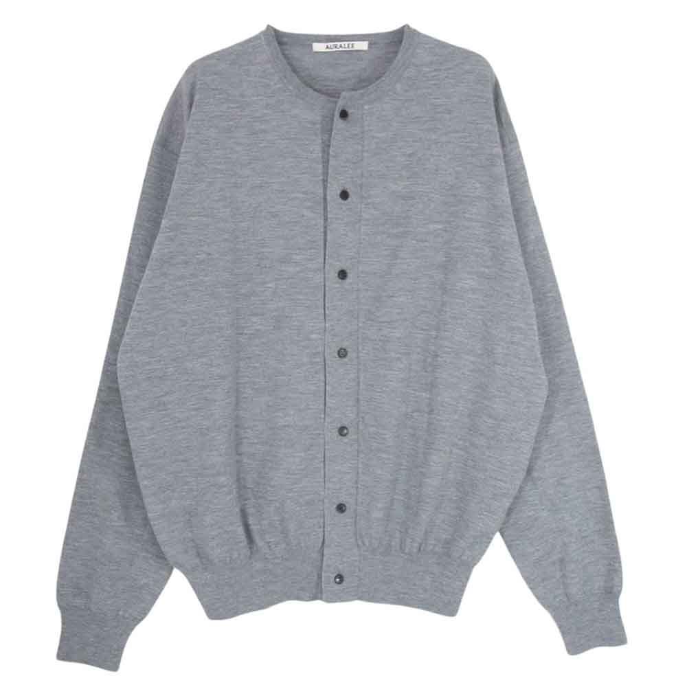 AURALEE オーラリー 24SS A24SC01CT CASHMERE HARD TWIST KNIT CARDIGAN カシミア カシミヤ ハードツイスト  ニット カーディガン グレー系 4【中古】 - メルカリ