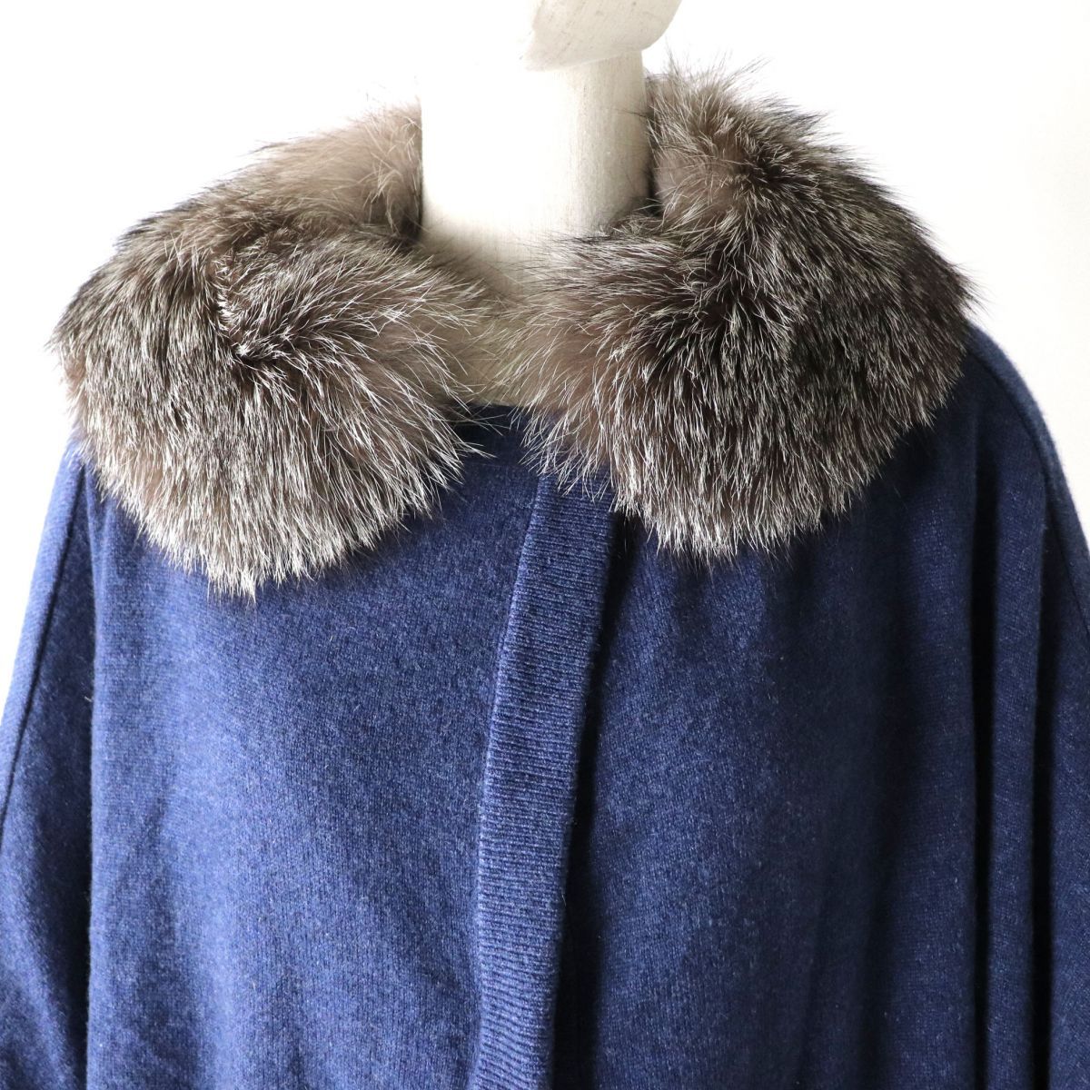 Rene　ウールポンチョ　ファー着脱可能　ブラウン Rene ウールポンチョ ファー着脱可能 ブラウン （極美品◎正規品