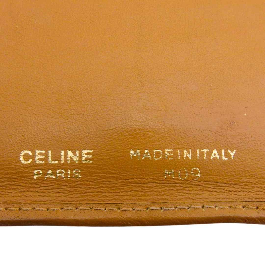 CELINE 二つ折り財布 ダークブラウン モノグラム セリーヌ CELINE 二つ折り財布 マカダム ダークブラウン