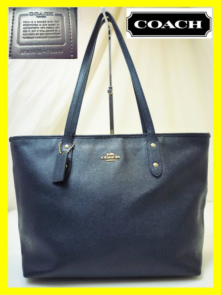 コーチ COACH バッグ トートバッグ ショルダー ネイビー