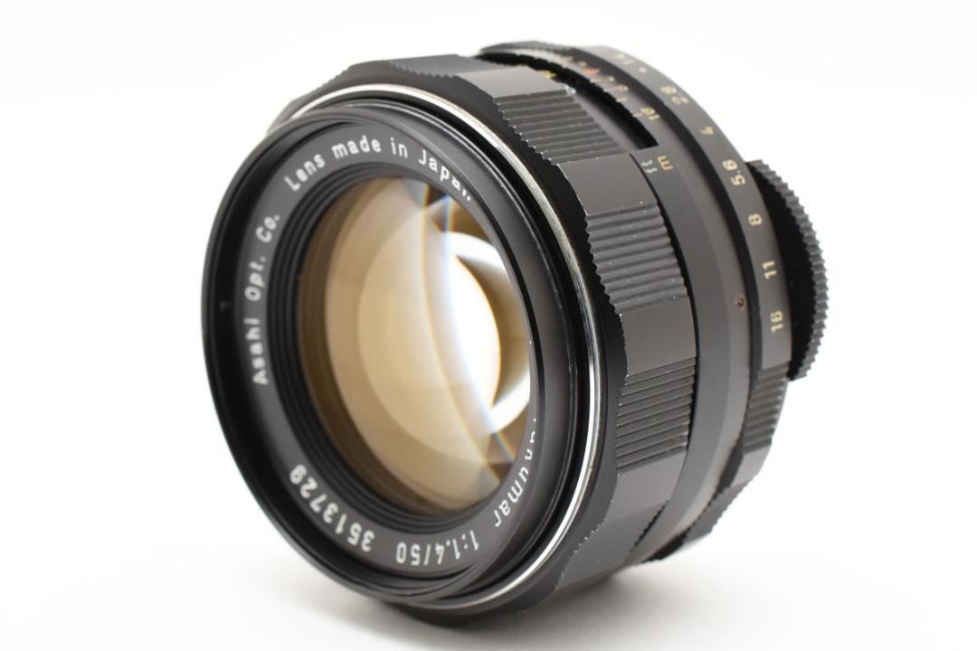 Super Takumar 50mm F1.4 黄変なし フード付 Y100 トップ Super