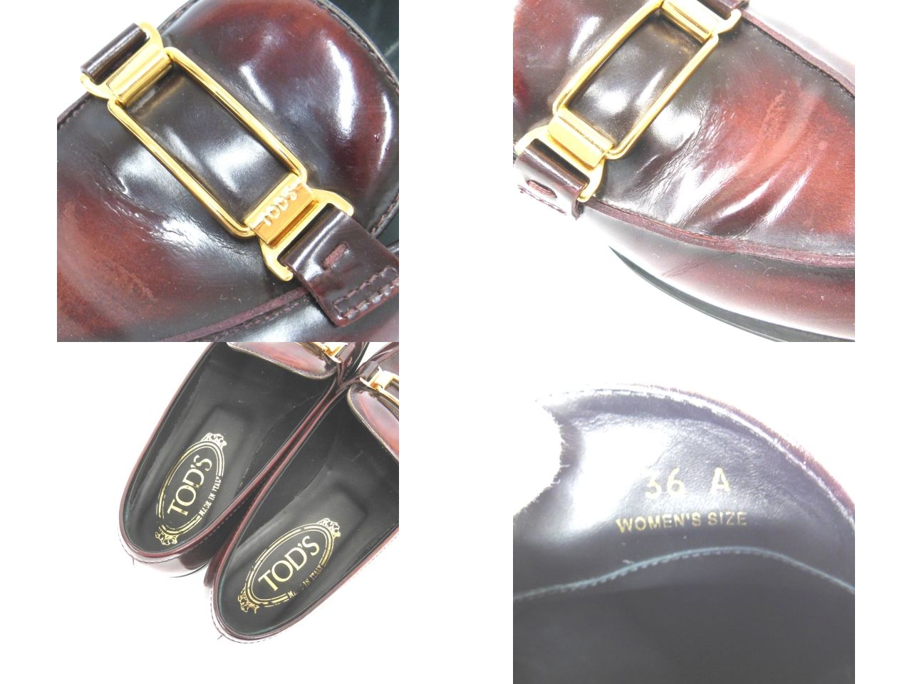 TOD'S レザーローファー ブラック ゴールド金具 TOD'S レザーローファー ブラック ゴールド金具 TOD'S ブラック