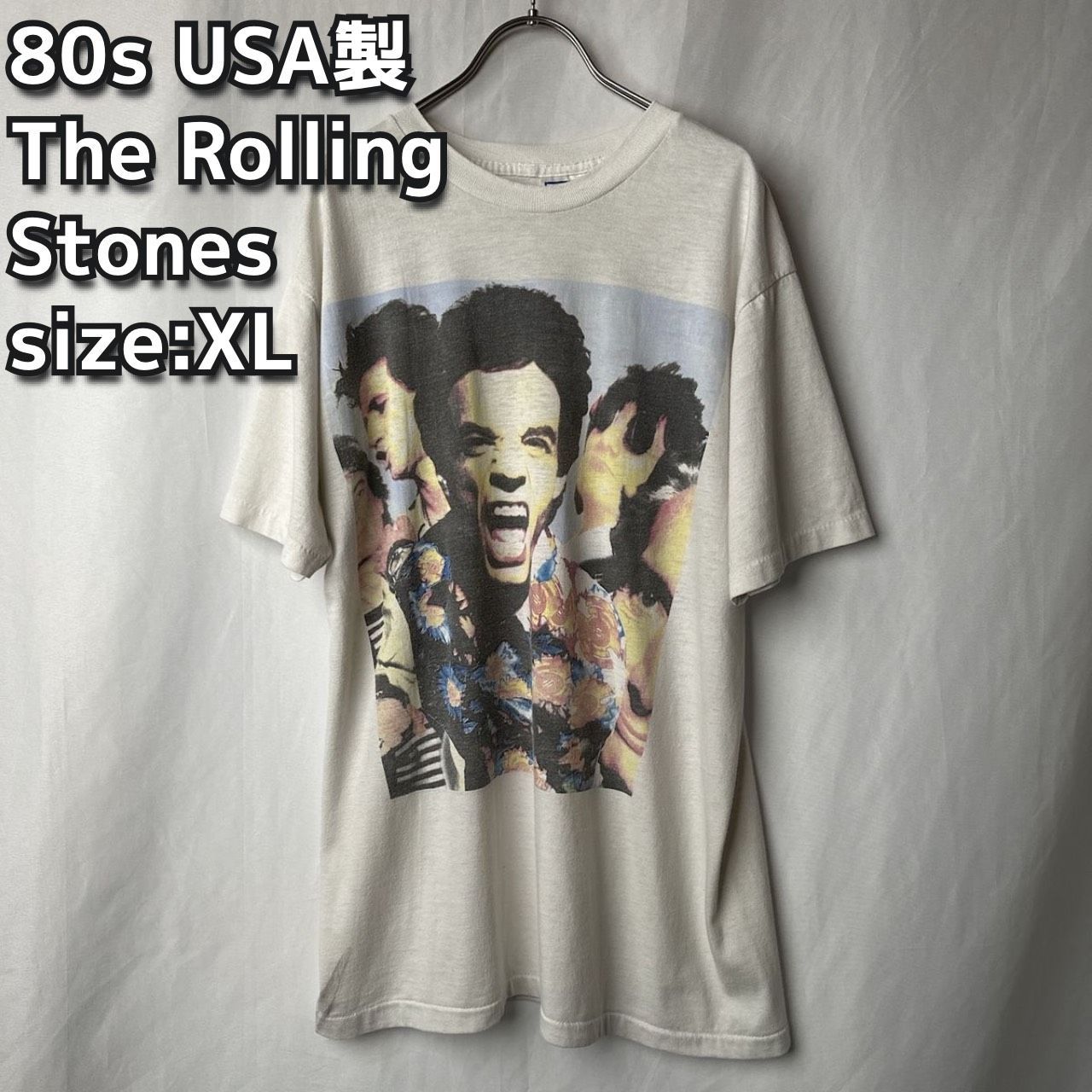 80s USA製 ローリングストーンズ 協賛Budweiser 両面プリント バンドT バンT ロックT ビンテージ Vintage レトロ サイズ：XL  Tシャツ 白 古着 - メルカリ