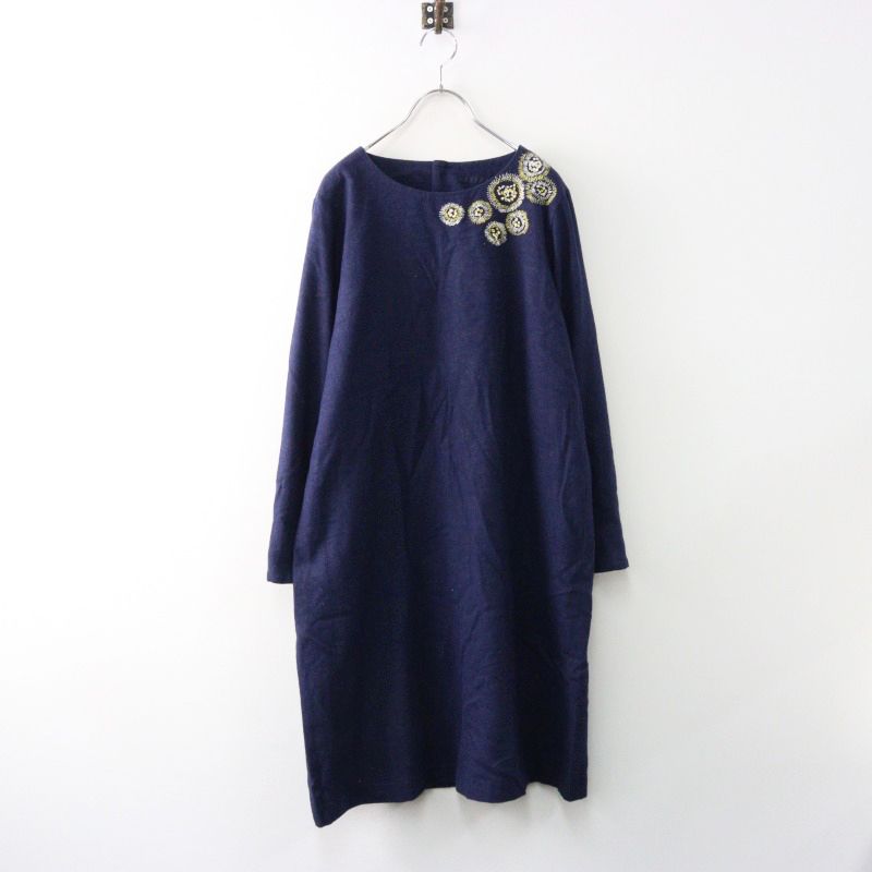 パラスパレス トオカ Pal las Palace 十日 フラワー刺繍 ノー ワンピース 0|ネイビー トップス 2400014486650