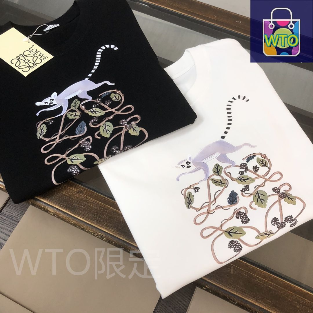 【夏！】LOEWE ロゴプリント コットンTシャツ 本日限定特価】LOEWE 春夏 ロゴプリントTシャツ [本日特価|新品