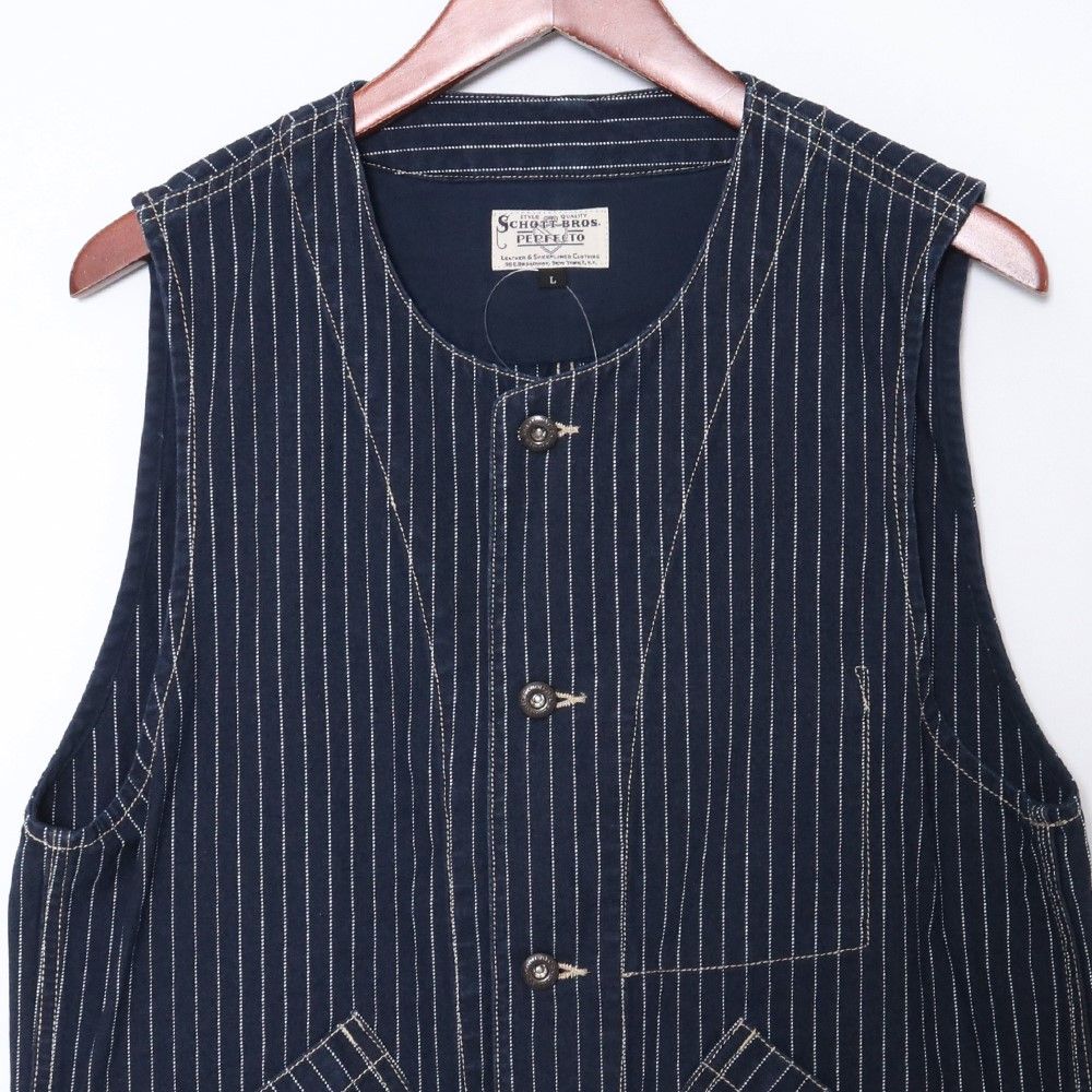 【美品】SCHOTT デニムベスト SCHOTT オールドヒッコリーデニムベスト - メルカリ