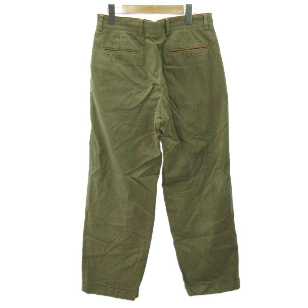 超美品☆HERMES ウールスラックスパンツ T107☆HERMES パンツ52 グレー