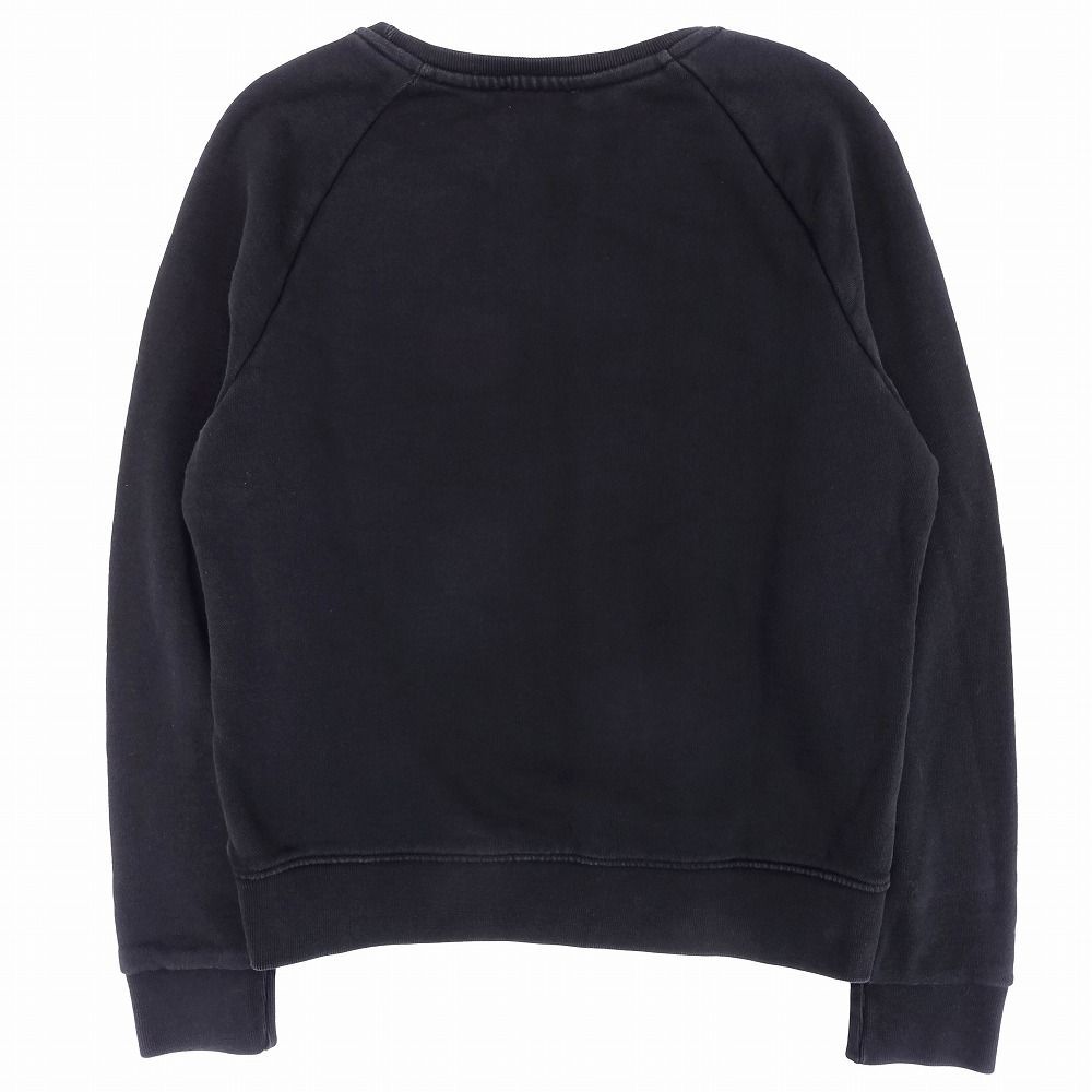 MAISON KITSUNE メゾンキツネ スウェット トレーナー プルオーバー ワンポイント ロゴ トリコロール XS ブラック レディース 【中古】 MAISON KITSUNE メゾンキツネ スウェット トレーナー プル