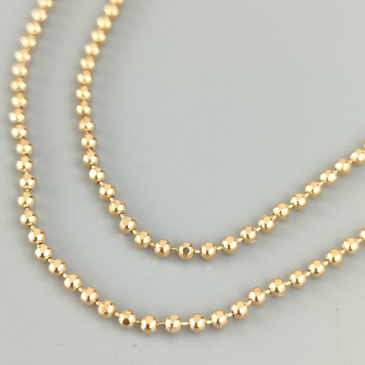 K18造幣局刻印 ボールチェーンネックレス