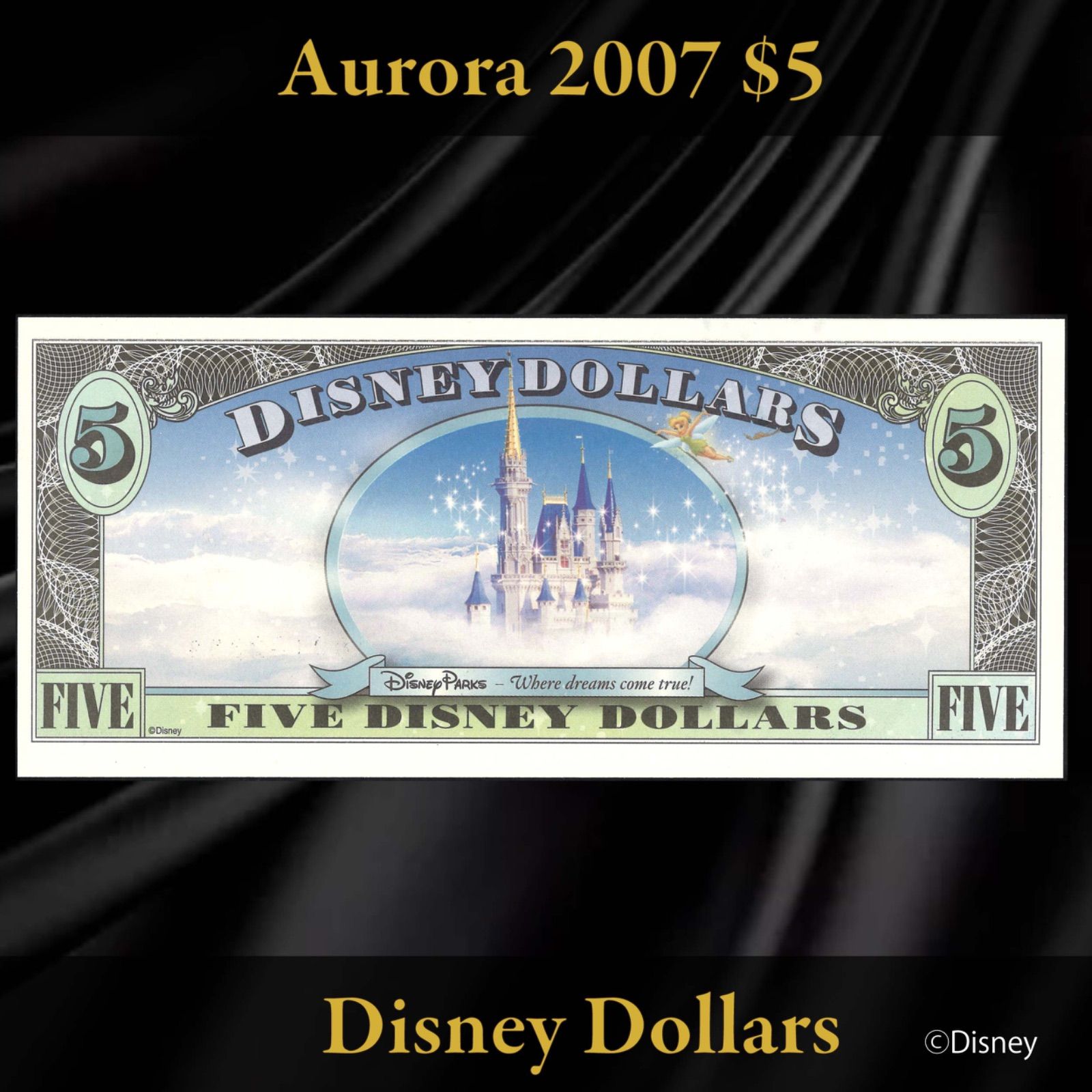 ディズニーダラー 2007年 5ドル オーロラ姫 シリーズA - メルカリ