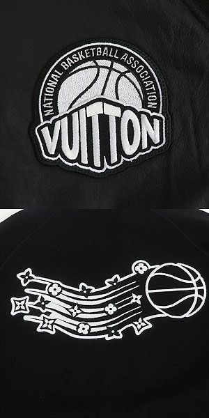 美品□21AW LOUIS VUITTON×NBA ルイヴィトン ロゴワッペン レザー