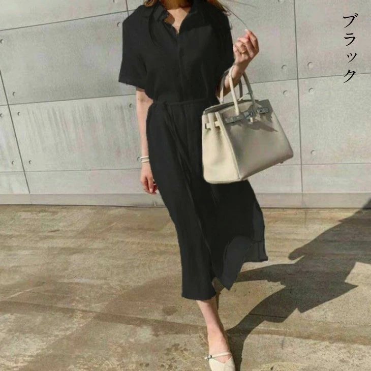 半袖 ウエストリボン