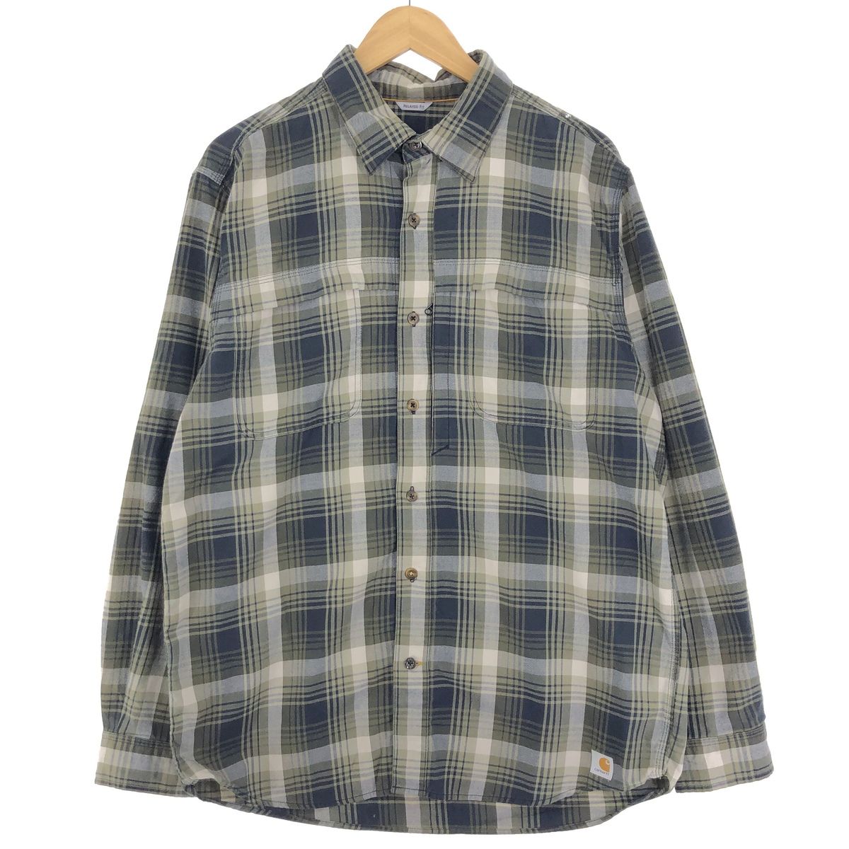 古着 カーハート Carhartt REGENT 長袖 チェックシャツ メンズL/eaa426654