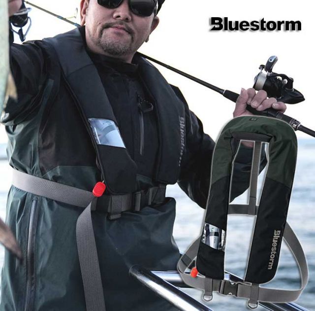 【BLUESTORM/ブルーストーム】BSJ-2630RSE Reティバノ 国土交通省型式承認品 TypeA 膨脹式ライフジャケット小型船舶用救命胴衣 桜マーク 大人用 ライフベスト