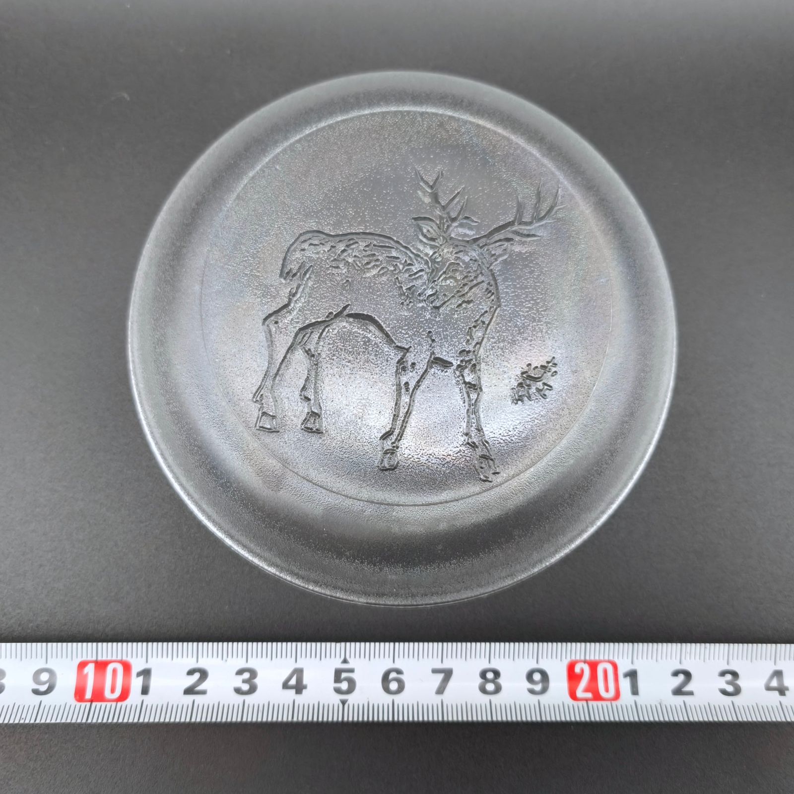 棟方志功・白鹿・ガラス小皿・10枚セット・No.250625-30・梱包サイズ60