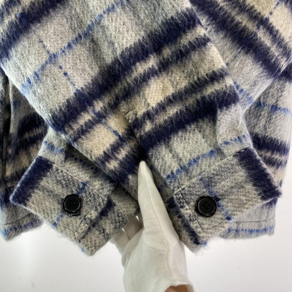 中古】DREAMTEAM ARCH LOGO MOHAIR FLANNEL JACKET ブルー サイズL
