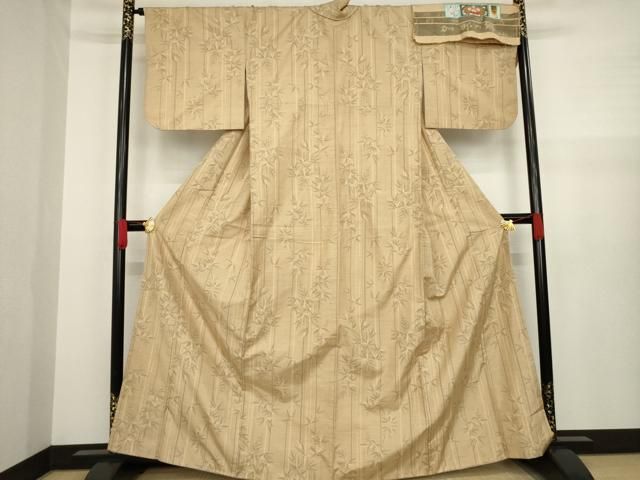 平和屋着物●加那の郷　本場大島紬　カタス7マルキ　笹竹文　丸宮織物謹製　証紙付き　正絹　逸品　AAAZ4811ck 平和屋着物○加那の郷 本場大島紬 カタス7マルキ 笹竹文 丸宮織物謹製